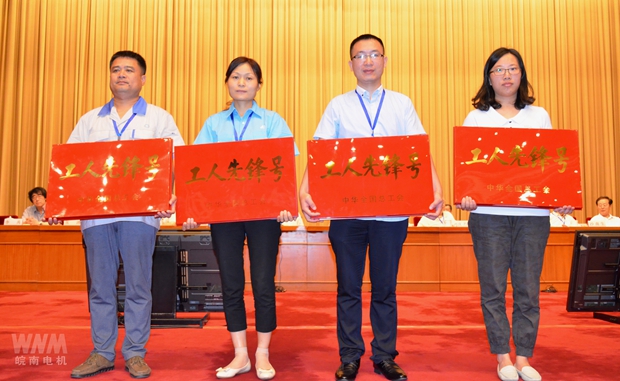 皖南电机鲁雪红上台领奖 皖南电机鲁雪红上台领奖